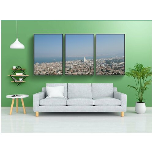 фото Набор модулных постеров для интерьера "турция, измир, смотреть" 60x90 см. в тубусе, без рамки lotsprints