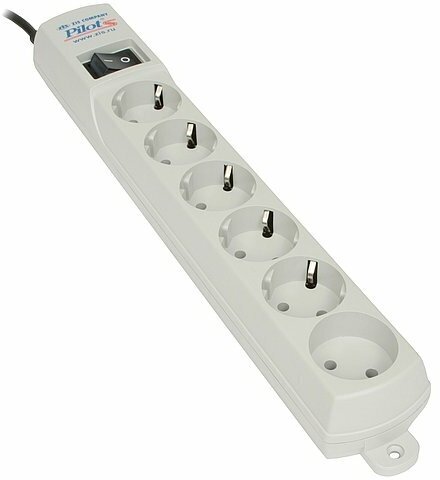 Сетевой фильтр ZIS Сетевой фильтр на 6 розеток ZIS Pilot S белый (5.0м) (ret)