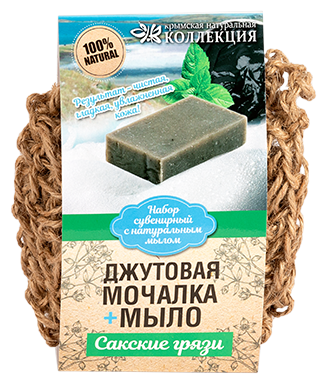 Мочалка вязаная с мылом 