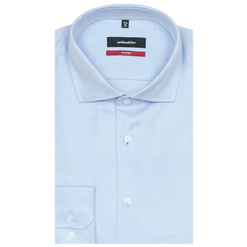 фото Рубашка seidensticker размер 45 голубой/белый