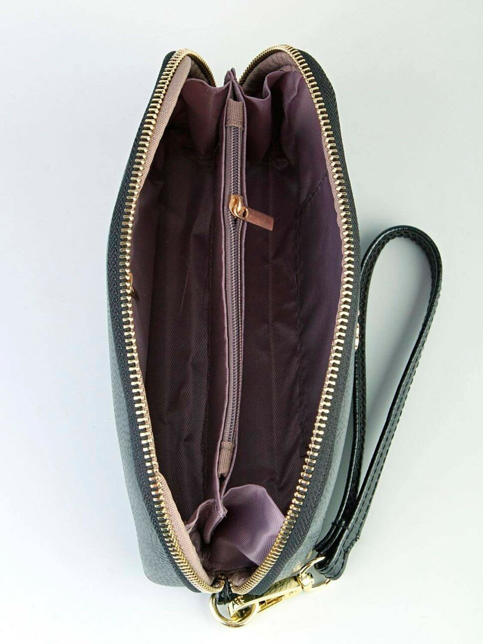 Косметичка ширина: 6 см., высота: 11 см., длина: 21 см., 3 шт., , черный — фото 1