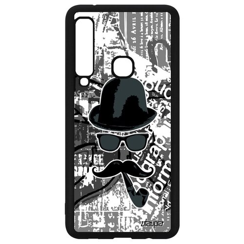 фото Защитный чехол на телефон // galaxy a9 2018 // "мистер усы" имидж портрет, utaupia, серый