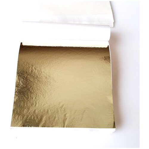 Зеркальная поталь 9х9 см Art and Play, 100 листов, шампань