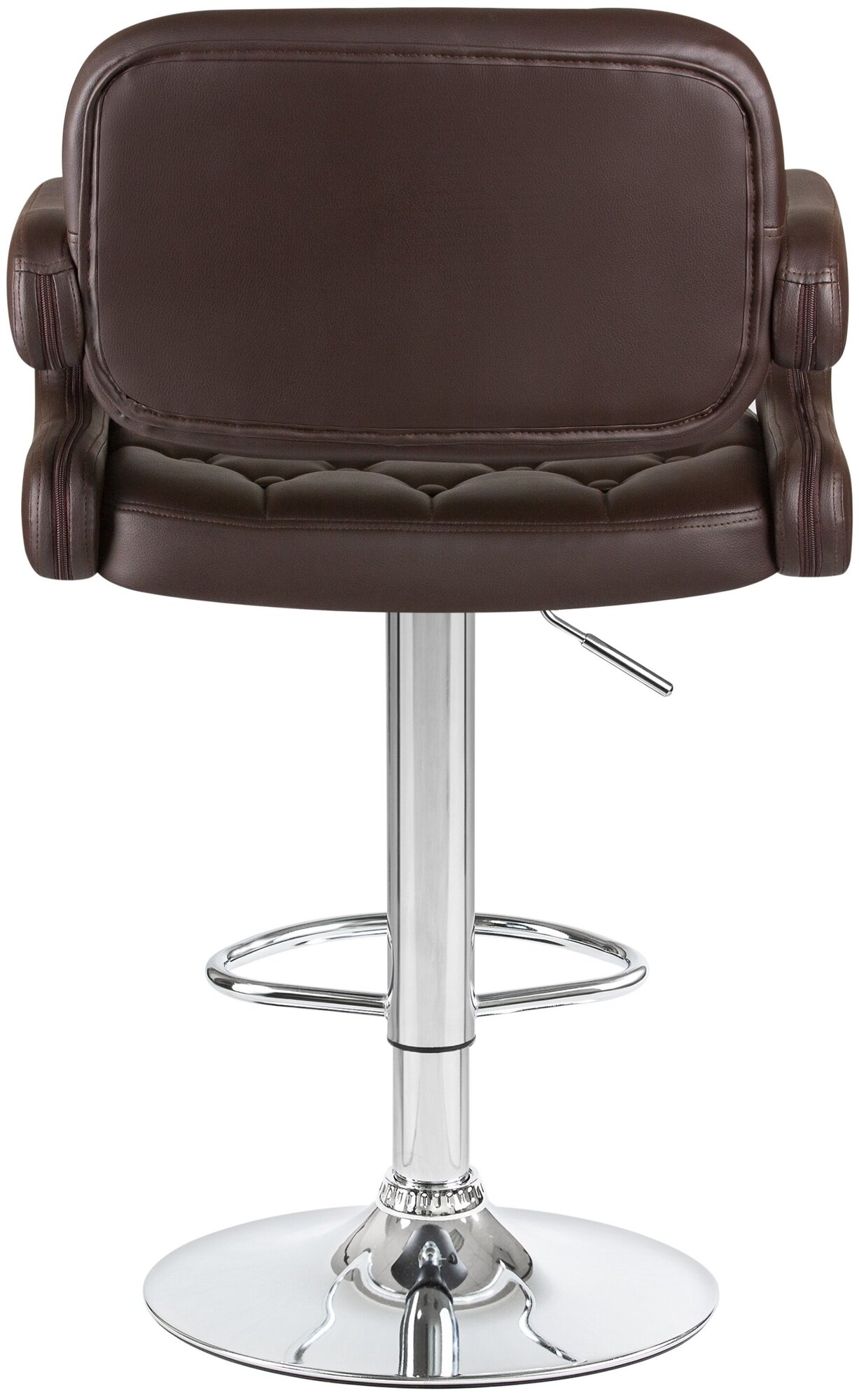 Барный стул Tiesto LM-3460 цвет сиденья коричневый, цвет основания хром - фотография № 5