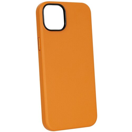 Чехол для iPhone 13 Кожаный (Leather Co)-Оранжевый