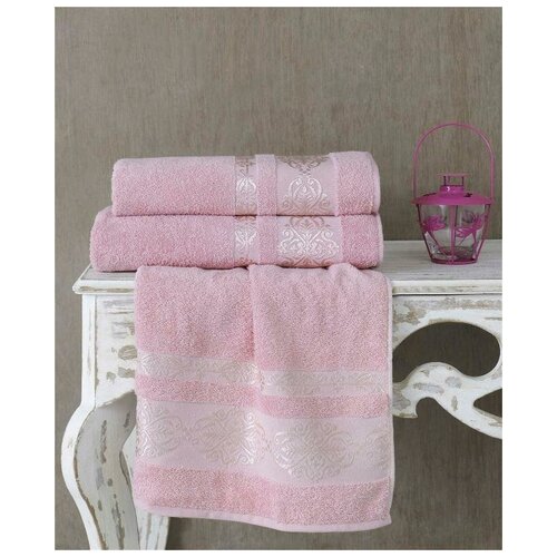 фото Полотенце махровое "karna" rebeka ; грязно-розовый ; размер: 70 х 140