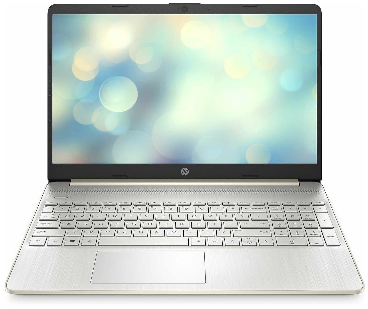 15.6" Ноутбук HP 15s-eq1365ur, AMD Ryzen 3 4300U (2.7 ГГц), RAM 8 ГБ, SSD 256 ГБ, AMD Radeon Graphics, Windows Home, (491L6EA), золотистый