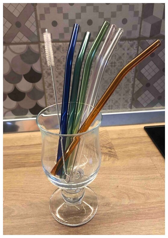 Трубочки многоразовые WALMER Cocktail 6 шт. разноцветный 0.09 кг 2 см 11.5 см 20 см 6 шт. - фотография № 10