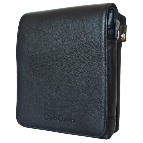 Кожаная мужская сумка Carlo Gattini Damboli black 5046-01