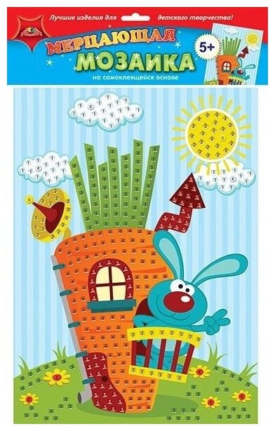 фото Апплика Самоклеющаяся мерцающая мозаика 'Зайчонок'