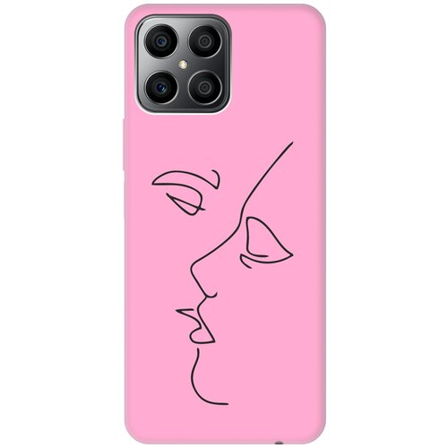 Матовый чехол Faces для Honor X8 / Хонор Икс 8 с 3D эффектом розовый матовый чехол heart для honor x8 хонор икс 8 с 3d эффектом красный