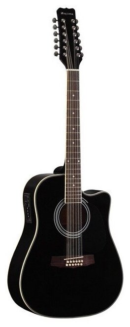 Электроакустическая гитара Martinez W-1212CEQ/BK