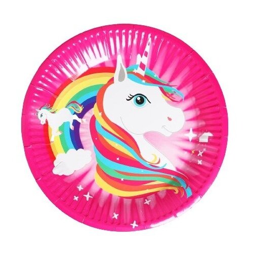 фото Набор бумажной посуды «с днём рождения», единорог страна карнавалия