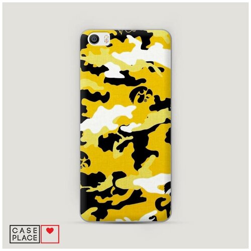 фото Чехол пластиковый xiaomi mi5 жетлый камуфляж case place