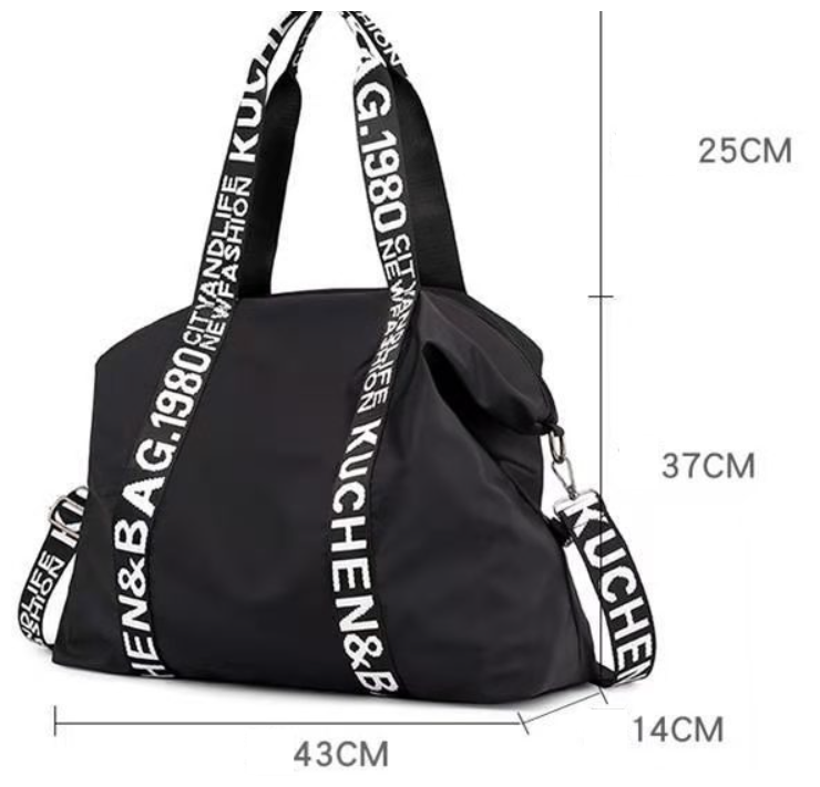 Сумка дорожная/ сумка для фитнеса/ сумка для ручной клади/ сумка для спорта/ универсальная, цвет черный - фотография № 8