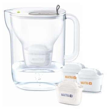 Фильтр кувшин BRITA Style XL MX+ (3 картриджа) 3.6 л серый - фотография № 1