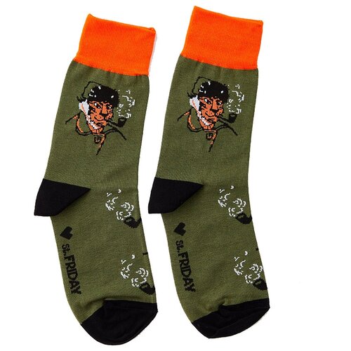 фото Носки унисекс "после каникул в арле" st. friday ny22-1023-18, зелёный, 23 (размер обуви 34-37)