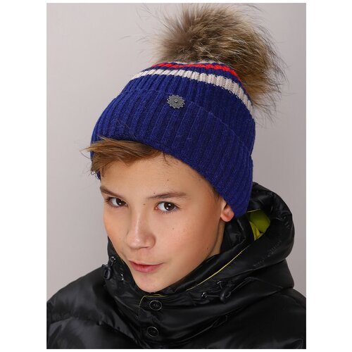 фото Шапка noble people, размер 52-54, синий
