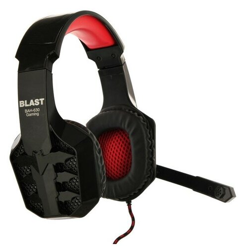 Наушники Blast BAH-630 игровые полноразмерные микрофон 35 мм 22 м черно-красные 171400₽