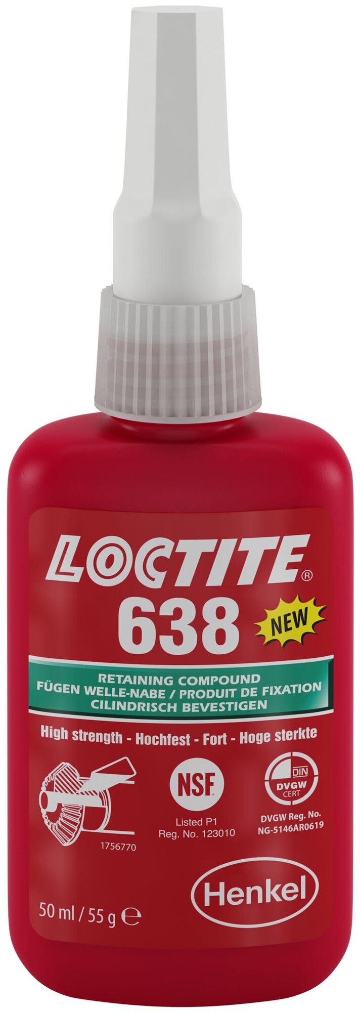 LOCTITE 638 50 мл Высокопрочный вал-втулочный фиксатор Китай