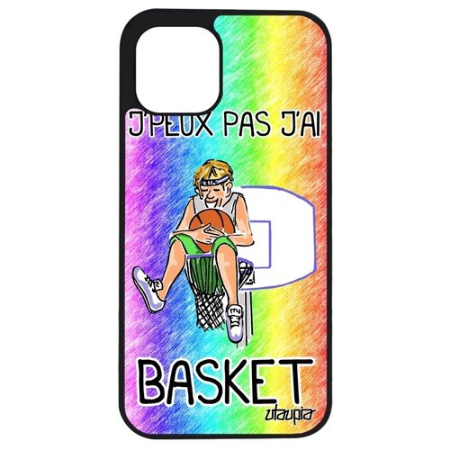 фото Защитный чехол на мобильный // apple iphone 12 mini // "не могу - у меня баскетбол!" игра рисунок, utaupia, цветной