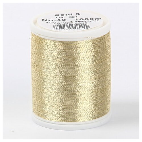 нитки для вышивки metallic 40 1000м madeira золотые Madeira Metallic №40 1000м цвет gold-3