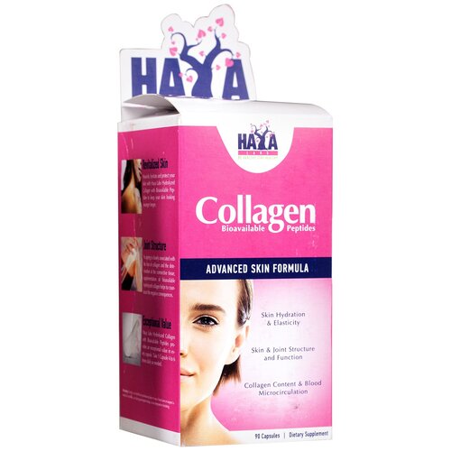 Препарат для укрепления связок и суставов HAYA LABS Collagen, 90 шт. препарат для укрепления связок и суставов now biocell collagen hydrolyzed type ii 120 шт