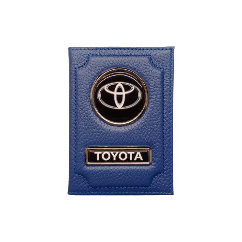 Обложка для автодокументов и паспорта Toyota (тойота) кожаная флотер