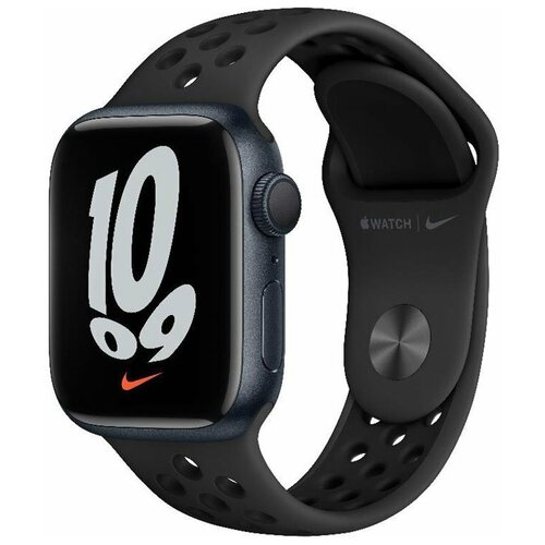 Apple Watch Nike S7 GPS 45mm Midnight Aluminium Case with Anthracite/Black Sport Band (MKNC3)