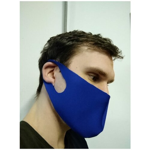 Маска многоразовая 100% п/э из мембранного материала синяя маска многоразовая 100% п э из мембранного материала синяя