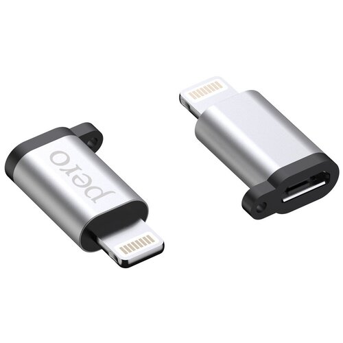 Аксессуар Pero AD01 Lightning - MicroUSB Silver PRAD01LMSR адаптер pero ad01 type c to micro usb серебристый