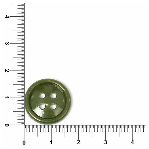 Пуговицы полистирол 17/4 цв.оливковый, 4 прокола, 1 000 шт TBY 17 4.хаки