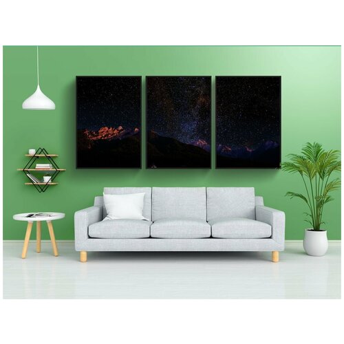 фото Набор модулных постеров для интерьера "небеса, звезды, звездное небо" 60x90 см. в тубусе, без рамки lotsprints