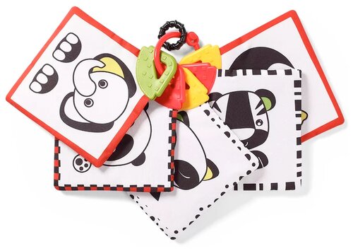 Развивающая игрушка BabyOno Обучающие карты Dream Team, белый/черный/красный