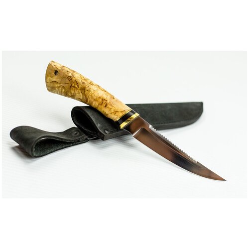 фото Нож рыбак-2, сталь х12мф, карельская берёза lemax