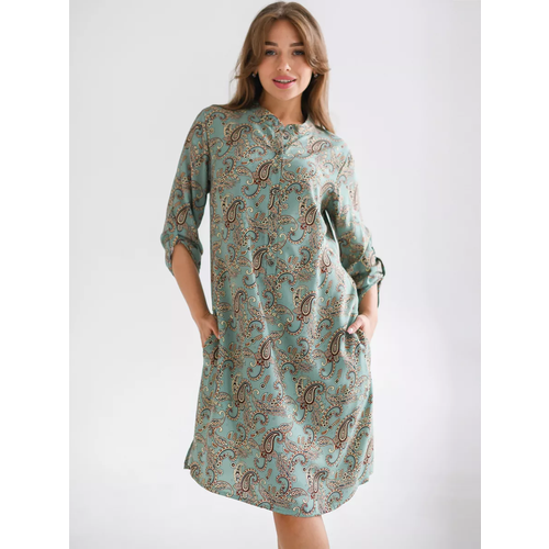 Платье Текстильный Край, размер 50, зеленый