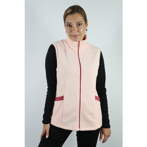 фото Жилет polar kit, средняя длина, силуэт свободный, утепленный, быстросохнущий, без капюшона, карманы, размер xl, розовый
