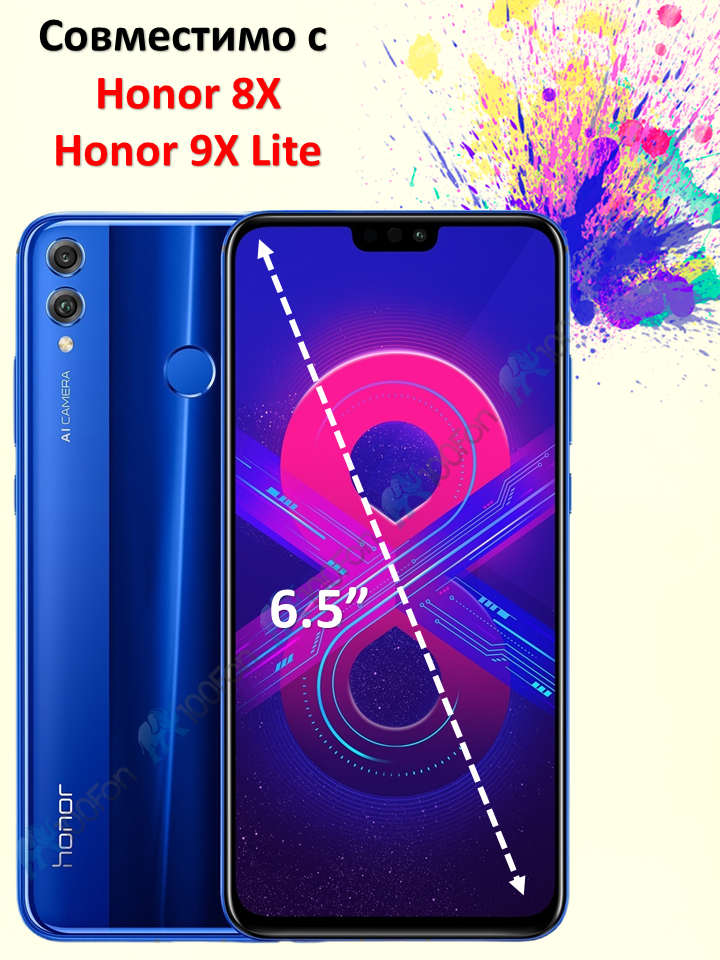 Защитное стекло для Honor 8X Honor 9X Lite , стекло на хонор 8х 9х лайт — фото 1