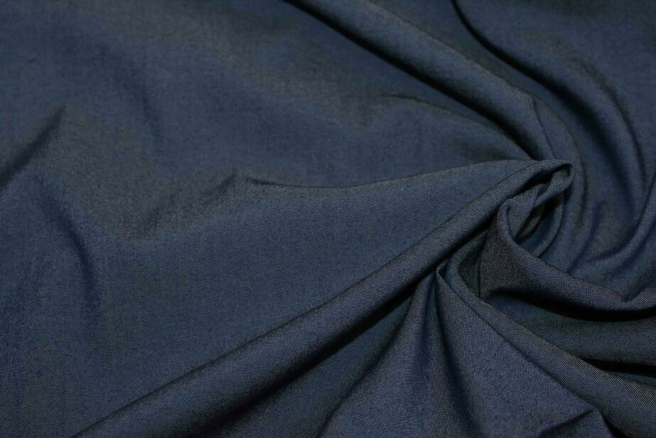фото Ткань джинс тенсел "темно синий", ширина 150см, длина 100см