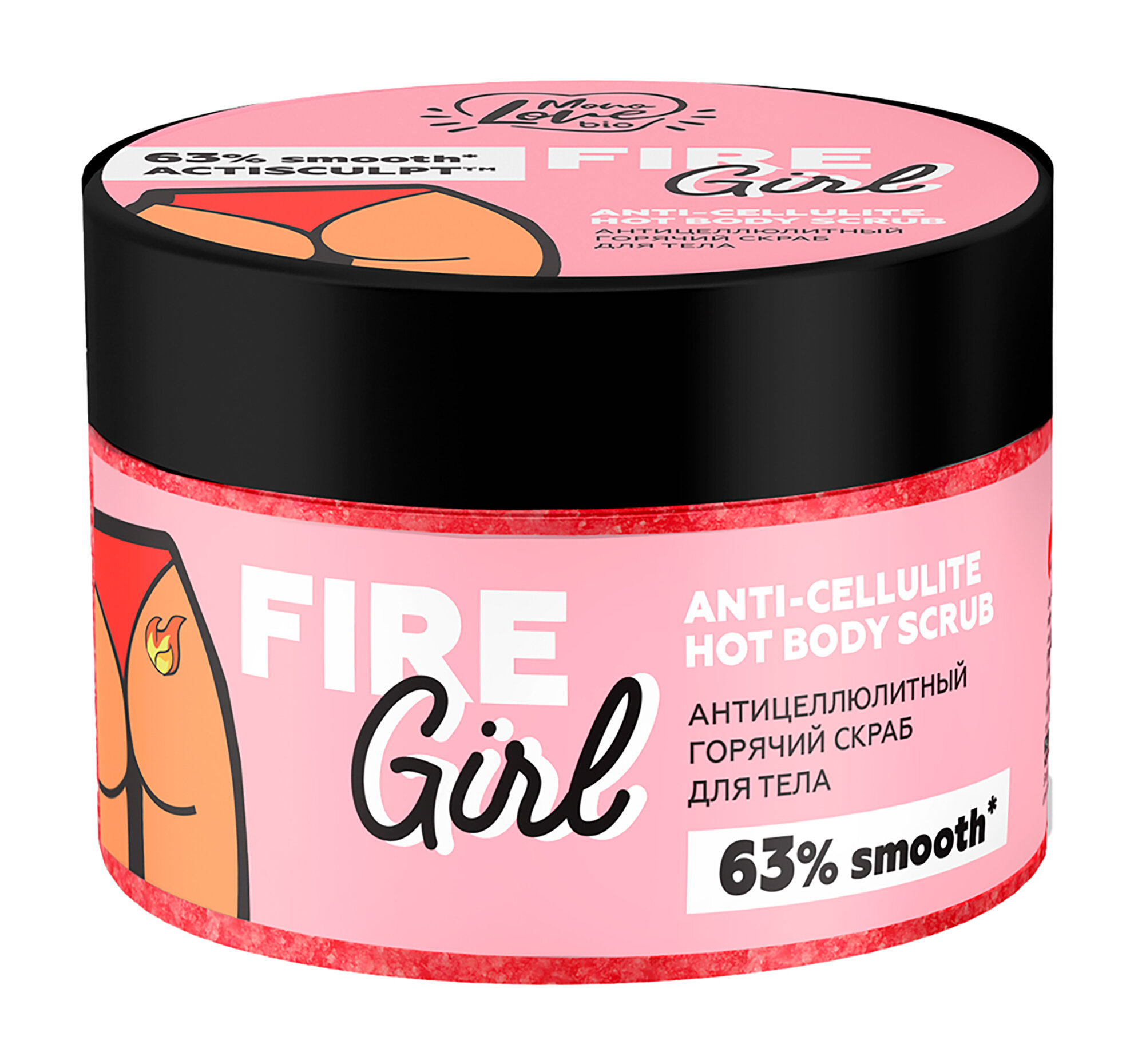 MONOLOVE BIO Скраб антицеллюлитный горячий Fire Girl банка, 250 г