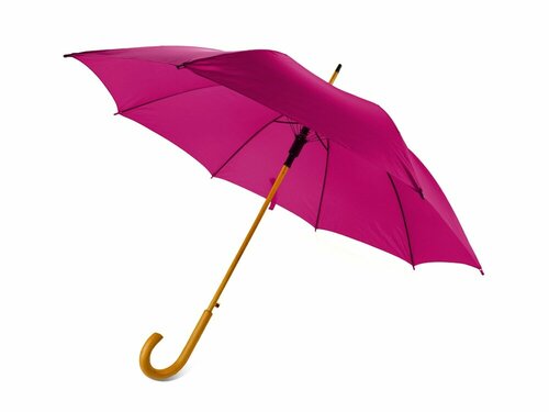 Зонт-трость полуавтомат, фуксия