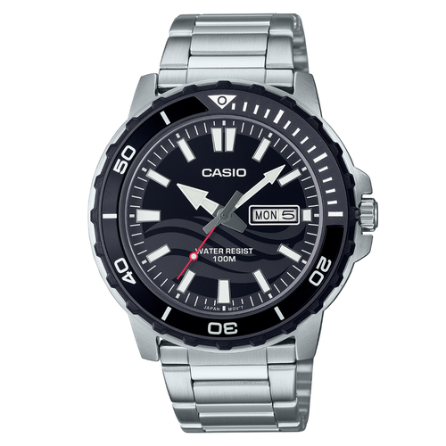 фото Наручные часы casio collection, черный, серебряный