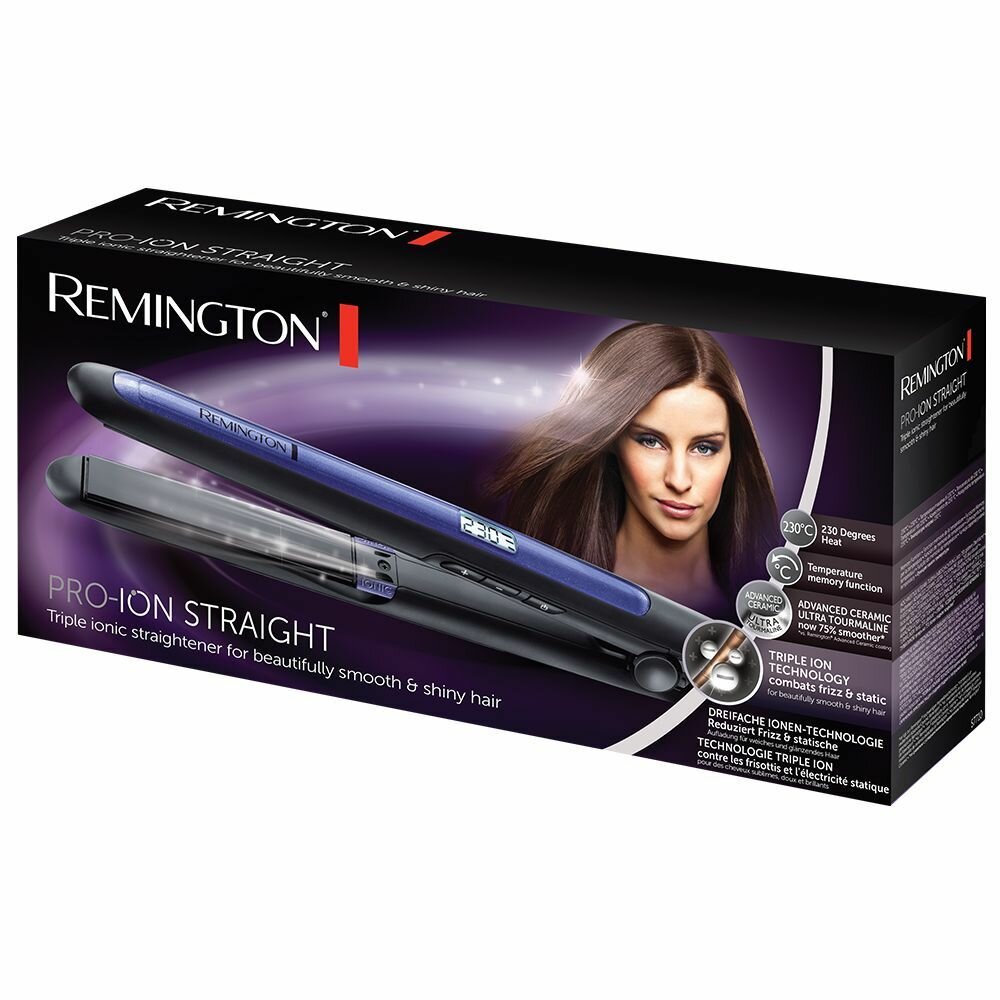 Выпрямитель для волос Remington Pro-Ion Straight S7710, 9 настроек температуры;чехол; ЖК-дисплей; керамика с турмалином - фотография № 8