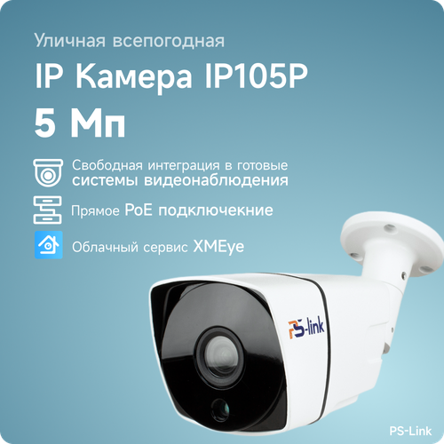 Камера видеонаблюдения  PS-Link IP105P белый