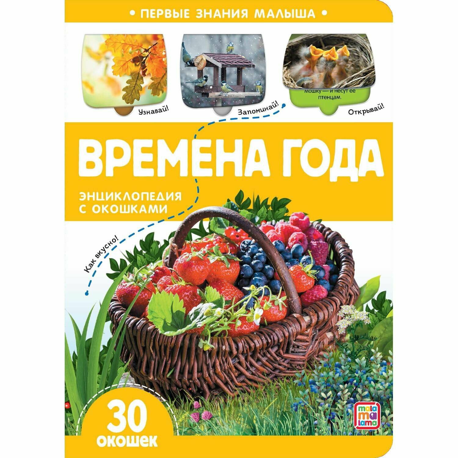 Времена года книжка с окошками - фото №3