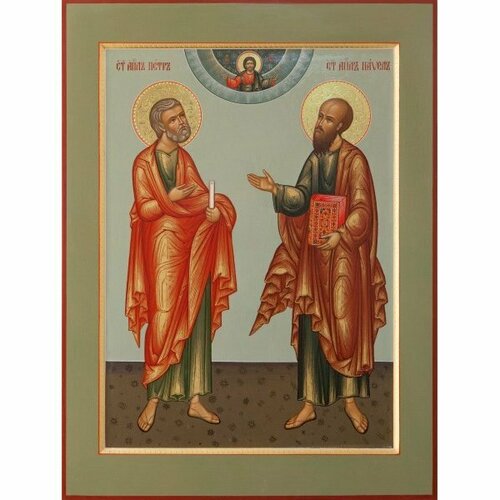 Икона Петр и Павел Апостолы писаная, арт ИР-0135