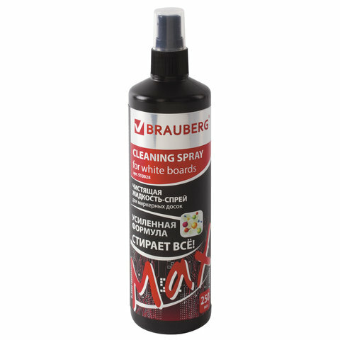 Чистящая жидкость-спрей для маркерных досок усиленная формула, BRAUBERG TURBO MAX, 250 мл, 513028 - фотография № 10