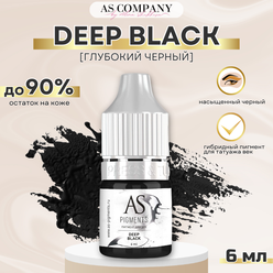 AS Company (Алина Шахова) Пигмент для татуажа век Deep black (Глубокий черный), 6 мл