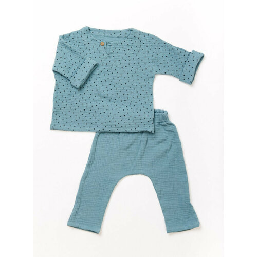 Комплект одежды  Зайка для девочек, повседневный стиль, размер 80, голубой