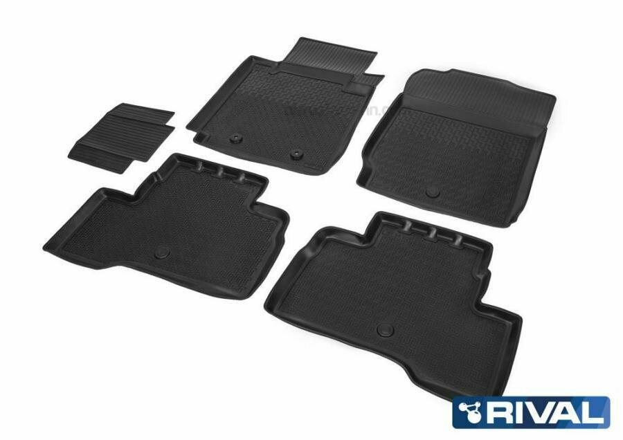 Коврики в салон Rival для Suzuki Grand Vitara 5d 2012 - 2015 полиуретановые черные 5 шт. - фото №3
